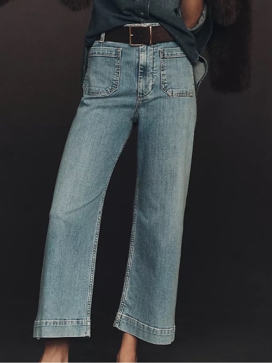 Denim - ANTHROPOLOGIE MAEVE The Colette Cropped High Rise Denim Jeans size 27 Petite